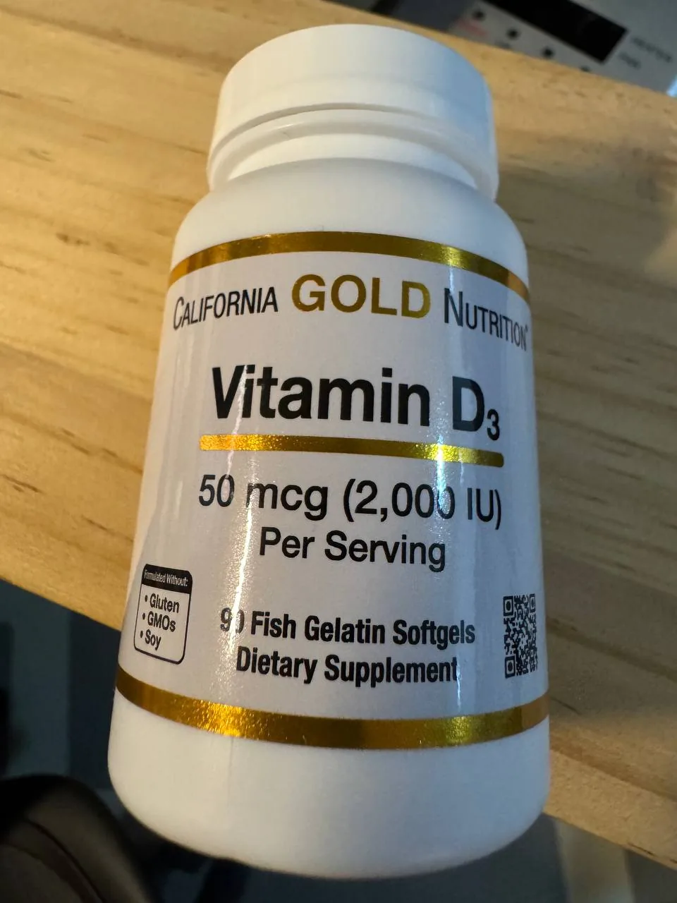 California Gold Nutrition 비타민 D3 2000IU 제품 병